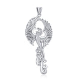 Mighty Fire Bird in the Rise ~ Sterling Silver Jewelry pendant TPD2913 - Jewelry