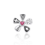 The Star of Love Silver Pendant with Gemstone TPD3259 - Jewelry