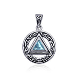 Celtic AA Symbol Silver Pendant TPD326 - Jewelry