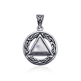 Celtic AA Symbol Silver Pendant TPD326 - Jewelry