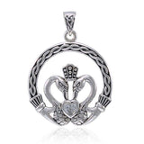 Celtic Swan Claddagh Pendant TPD3608 - Jewelry