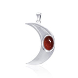 Glow in the Light of the Beautiful Crescent Moon ~ Sterling Silver Jewelry Pendant with Gemstone TPD4059 - Jewelry