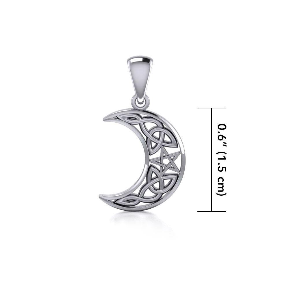 Wish Upon the Enchanting Magick Moon Silver Pendant TPD422 - Jewelry