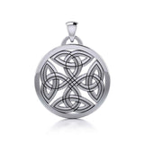 Celtic Trinity Quaternary Knot Silver Pendant TPD4631 - Jewelry