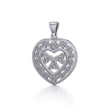 Celtic Heart Trinity Knot Pendant TPD4693