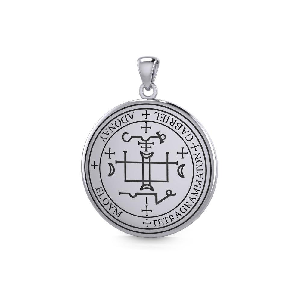 Sigil of the Archangel Gabriel Small Sterling Silver Pendant TPD4783 - Jewelry