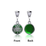 Celtic Knotwork Shamrock Silver Flip Pendant TPD481 - Jewelry