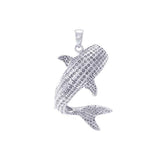 Large Whale Shark Sterling Silver Pendant TPD4859 - Jewelry