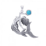 Keeper of the Ocean Sterling Silver with Gemstone Pendant TPD4898 - Jewelry