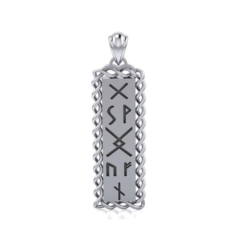 Runes of Woden Sterling Silver Pendant TPD5027 - Jewelry