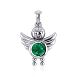 A Heavenly Gift from the Little Angel Boy Pendant with Birthstone TPD5031 - Jewelry