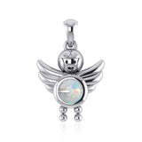 A Heavenly Gift from the Little Angel Boy Pendant with Birthstone TPD5031 - Jewelry