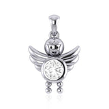 A Heavenly Gift from the Little Angel Boy Pendant with Birthstone TPD5031