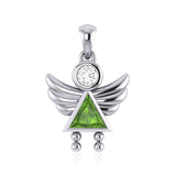 A Heavenly Gift from the Little Angel Girl Pendant with Birthstone TPD5032 - Jewelry