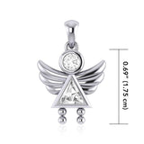 A Heavenly Gift from the Little Angel Girl Pendant with Birthstone TPD5032 - Jewelry