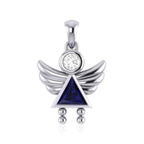 A Heavenly Gift from the Little Angel Girl Pendant with Birthstone TPD5032 - Jewelry