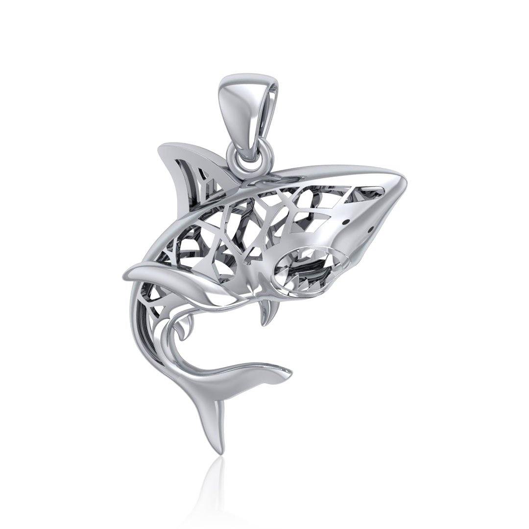 Window to Universe Shark Silver Pendant TPD5045 - Jewelry