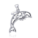 Window to Universe Dolphin Silver Pendant TPD5046