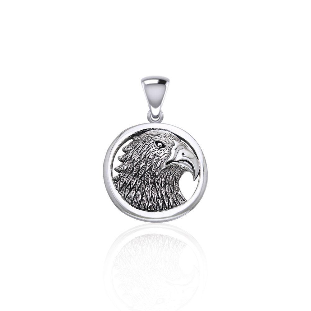 Eagle Head Sterling Silver Pendant TPD5058 - Jewelry