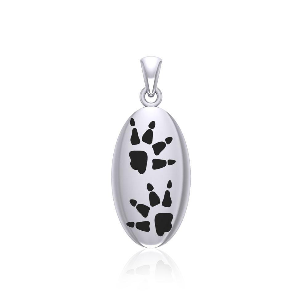 Wolf Tracks Sterling Silver Pendant TPD5062 - Jewelry