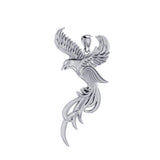 Soar to the Heavens Flying Phoenix Sterling Silver Pendant TPD5072 - Jewelry