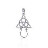 Triquetra Silver Charm Holder Pendant TPD5087 - Jewelry