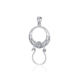 Celtic Claddagh Silver Charm Holder Pendant TPD5099