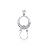 Celtic Claddagh Silver Charm Holder Pendant TPD5099 - Jewelry