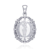 Goddess of Passion Sterling Silver Pendant with Natural Clear Quartz TPD5120 - Jewelry