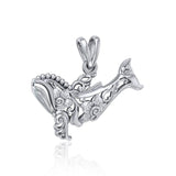 A gift of solitude ~ Sterling Silver Whale Filigree Pendant Jewelry TPD5144 - Jewelry