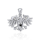 Raven Silver Pendant with Gemstone TPD5157 - Jewelry