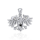 Raven Silver Pendant with Gemstone TPD5157