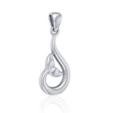 Sterling Silver Wrapping Whale Tail Pendant TPD5174 - Jewelry