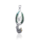 From the ashes rises the rebirth of the phoenix A fine sterling silver Pendant TPV2838 - Jewelry