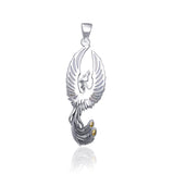 From the ashes rises the rebirth of the phoenix A fine sterling silver Pendant TPV2838 - Jewelry