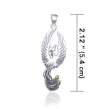 From the ashes rises the rebirth of the phoenix A fine sterling silver Pendant TPV2838 - Jewelry
