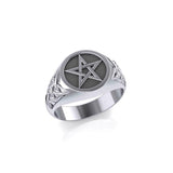 Pentagram Pentacle Silver Ring TR1018 - Jewelry