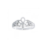 Ankh Snake Silver Ring TR1863