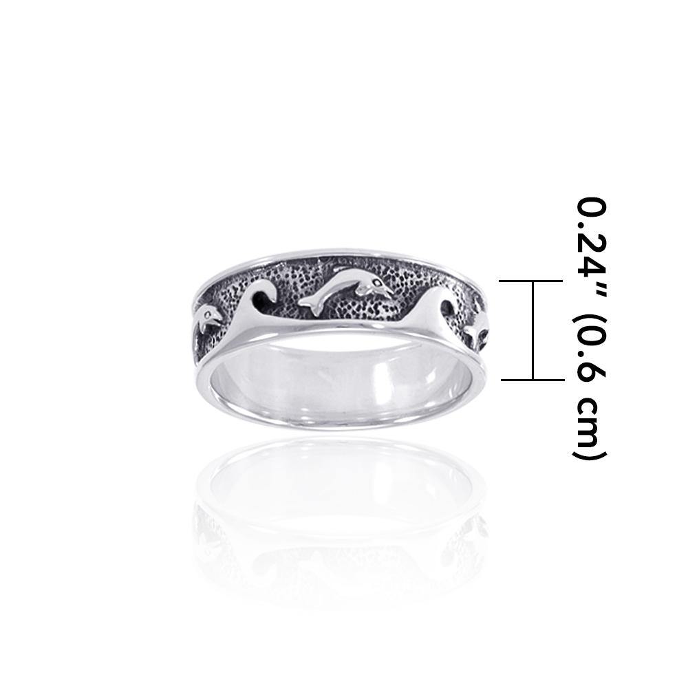 I love the ocean waves crashing on my feet ~ Sterling Silver Ring TR219 - Jewelry