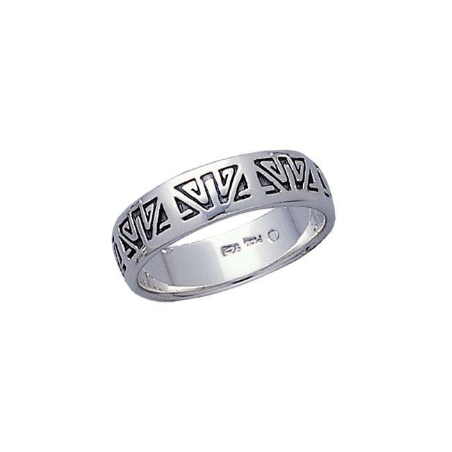 Engraved Silver Ring TR3427 - Jewelry