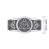 Interconnected Message in Triquetra ~ Sterling Silver Ring TR3811 - Jewelry