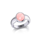 Modern Round Shape Inlaid Silver Ring TR3832 - Jewelry