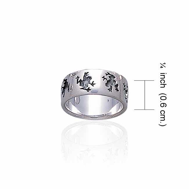Silver Frog Sterling Silver Ring TR896 - Jewelry