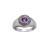 Celtic Claddagh Knotwork Ring TRI086