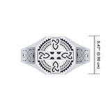 A traditional symbol of faith and spirituality ~ Sterling Silver Jewelry Celtic Cross Ring TRI1316 - Jewelry