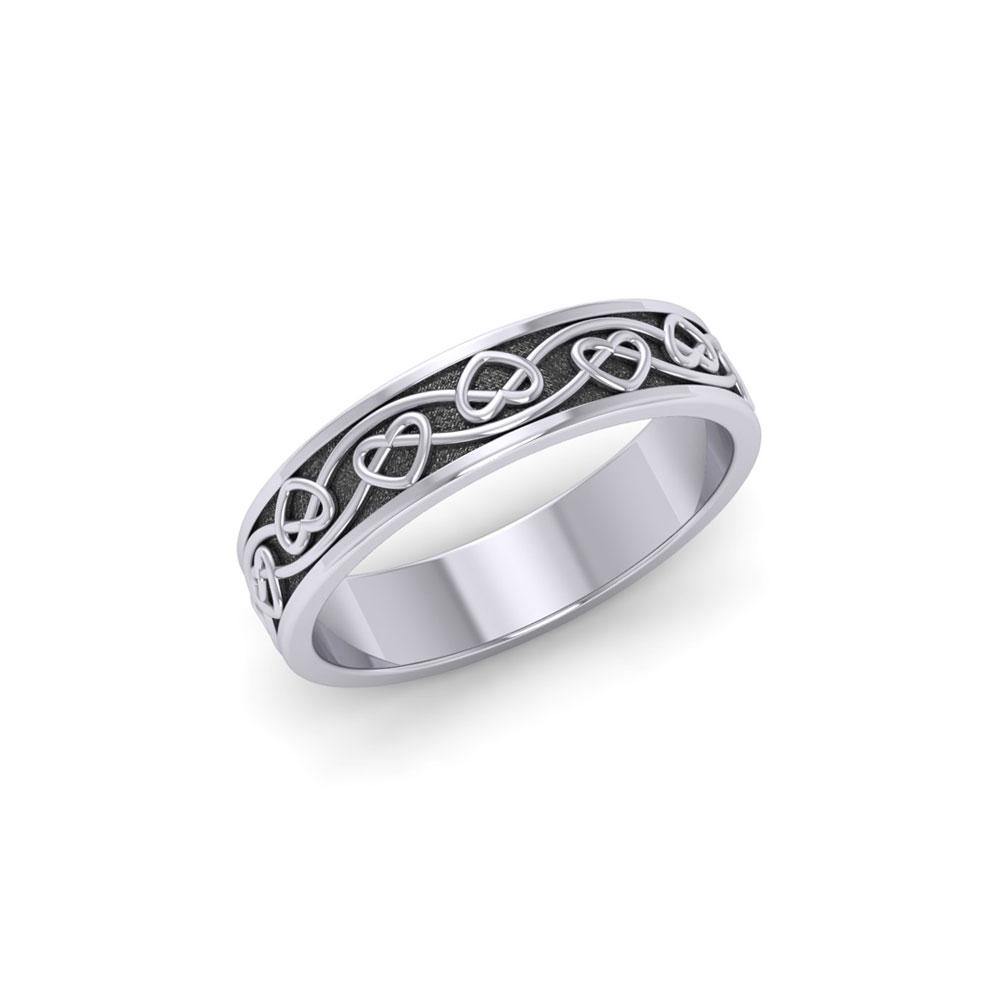 Celtic Knotwork Silver Ring TRI1345 – Peter Stone Jewelry