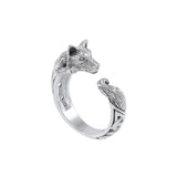 Sterling Silver Celtic Wolf Ring TRI1636 - Jewelry