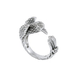 Sterling Silver Raven Ring TRI1638 - Jewelry