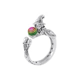 Sterling Silver Witch Ring with Crystal ball TRI1645 - Jewelry