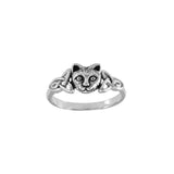 Sterling Silver Celtic Cat Ring TRI1690 - Jewelry